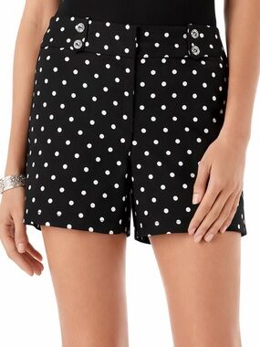WHBM Mid Rise Polka Dot Short Large